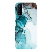 Чехол для Виво у12с - с принтом (Дизайнерские) (AlphaPrint) (Бирюзовый мрамор)