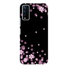 Чехол для Виво у12с - с принтом (Дизайнерские) (AlphaPrint) (Цветочки маленькие)