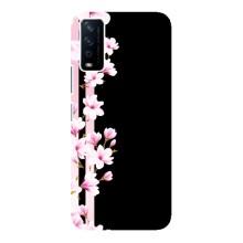 Чехол для Виво у12с - с принтом (Дизайнерские) (AlphaPrint) (Цветочки)
