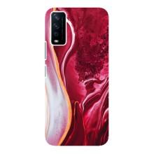 Чехол для Виво у12с - с принтом (Дизайнерские) (AlphaPrint) (Мрамор красный)