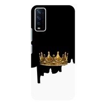 Чехол (Корона на чёрном фоне) для Виво У12с – Золотая корона