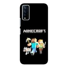 Чехол Майнкрафт на ViVO Y12s (AlphaPrint) Minecraft (герои Minecraft)