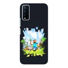 Чехол Майнкрафт на ViVO Y12s (AlphaPrint) Minecraft (персонажи Minecraft)