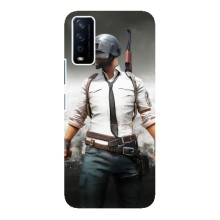 Силиконовый чехол с картинкой "Герой Pubg" на ViVO Y12s – Пабг