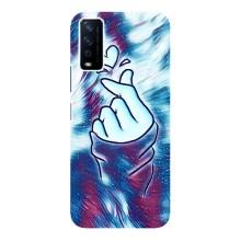 Чехол с принтом для ViVO Y12s (AlphaPrint - Знак сердечка) – Радужное сердце