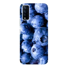 Чехол с изображением  вкусной еды для ViVO Y12s (Голубика)