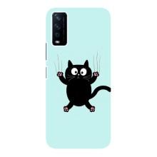 Чохол з принтом для ViVO Y12s (AlphaPrint) Модні коти (Падаючий кіт)