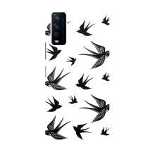 Чехол с птицами на ViVO Y12s (VPrint) (Ласточки)