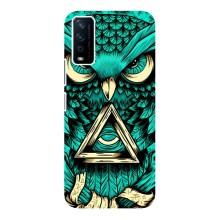 Чехол с птицами на ViVO Y12s (VPrint) (Сова с глазом)