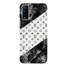 Чехол Стиль Louis Vuitton на ViVO Y12s (LV на белом)