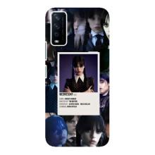 Чехлы Венсдей на ViVO Y12s Уэнсдей (AlphaPrint) (коллаж Уэнздей)