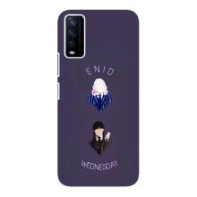 Чехлы Венсдей на ViVO Y12s Уэнсдей (AlphaPrint) (Уэнздей и подруга)