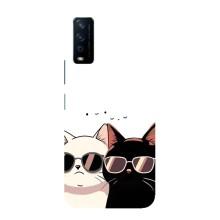 Чохол з малюнком кіт на ViVO Y12s – Коти в окулярах