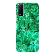 Мраморный чехол на ViVO Y12s (VPrint) (Салатный Мрамор)