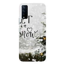 Новорічні, Святкові Чохли для ViVO Y12s - 2024 год (Let it snow)