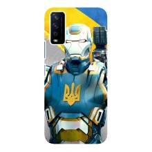 Силиконовый Чехол на ViVO Y12s (Я-Украина) (Украинский робокоп)