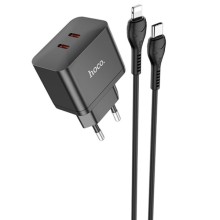 МЗП Hoco N29 PD35W (2Type-C) + Type-C + Lightning (Black)