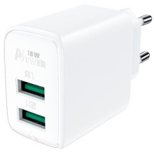 МЗП Acefast A33 QC18W (USB-A+USB-A) dual port – White