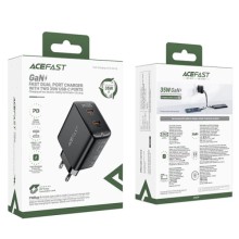 МЗП Acefast A49 PD35W GaN (USB-C+USB-C) dual port – Black