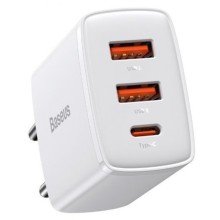 СЗУ Baseus Compact Quick Charger 30W QC+PD (2USB-A/1C) (CCXJ-E) (Белый)