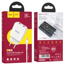МЗП HOCO N7 (2USB/2,1A) + USB - MicroUSB – Білий