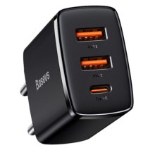 МЗП Baseus Compact Quick Charger 30W QC+PD (2USB-A/1C) (CCXJ-E) – Чорний