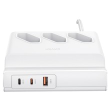 МЗП Usams US-CC160 P1 65W Super Si Fast Charging USB Extension Socket – White