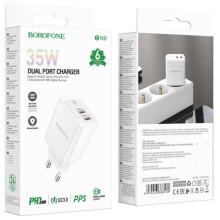 МЗП Borofone BN9 PD35W (2Type-C) – White