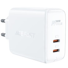 МЗП Acefast A29 PD50W GaN (USB-C+USB-C) dual port – White