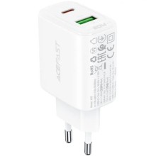 МЗП Acefast A25 PD20W (USB-C+USB-A) dual port – White