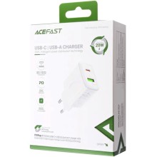 МЗП Acefast A25 PD20W (USB-C+USB-A) dual port – White