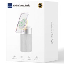 БЗУ WIWU Wi-W022 3 in 1 Wireless Charger+Bluetooth Speaker – White