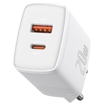 МЗП Baseus Compact Quick Charger 20W QC+ PD (Type-C + 1USB) (CCXJ-B) – White