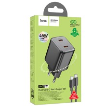 СЗУ Hoco N42 Elogiado 2C PD45W + Type to Type-C – Black