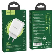 СЗУ Hoco N5 Favor 20W PD+QC3.0 (1USB/1Type-C/3A) – undefined