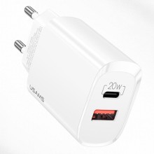 СЗУ Usams US-CC121 T35 QC3.0 + PD3.0 20W – Белый