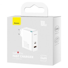 МЗП Baseus GaN5 Pro Type-C+USB 100W EU (CCGP09020) – Білий