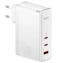 МЗП Baseus GaN5 Pro 2Type-C+USB 140W EU (with Type-C to Type-C 140W (1m)) (CCGP100201) (White)