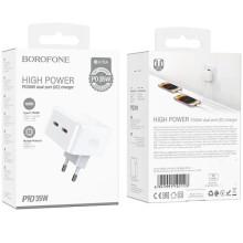 СЗУ Borofone BA76A Source PD35W (2Type-C) – White