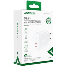 МЗП Acefast A29 PD50W GaN (USB-C+USB-C) dual port – White