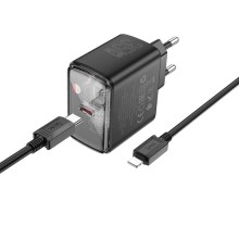 МЗП Hoco CS41A Smart PD35W (1C) + Type-C to Lightning – Black