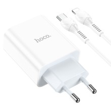 МЗП HOCO C97A PD20W+QC3.0 (1USB/1Type-C/3A) + Type-C to Lightning – Білий