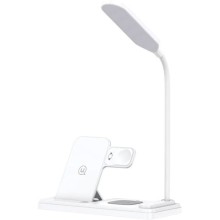 БЗП Usams US-CD195 15W 4in1 Wireless Charging Holder With Table Lamp – White