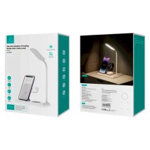 БЗП Usams US-CD195 15W 4in1 Wireless Charging Holder With Table Lamp – White