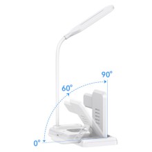 БЗП Usams US-CD195 15W 4in1 Wireless Charging Holder With Table Lamp – White