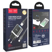 МЗП Hoco N1 Ardent 1USB-A + USB to MicroUSB – Black