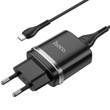 МЗП Hoco N1 Ardent 1USB-A + USB to MicroUSB – Black