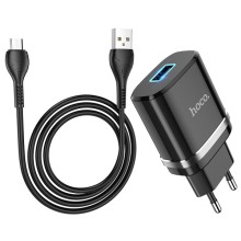 МЗП Hoco N1 Ardent 1USB-A + USB to MicroUSB – Black