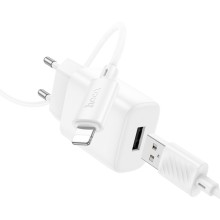 СЗУ Hoco C134A Solid 1USB-A 12W + Lightning – White