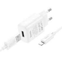 СЗУ Hoco C134A Solid 1USB-A 12W + Lightning – White